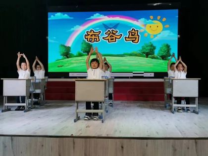 南莫镇沙岗小学举行首届课桌舞比赛活动